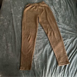 Gold Metallic The La Costs Spa Legging Pants